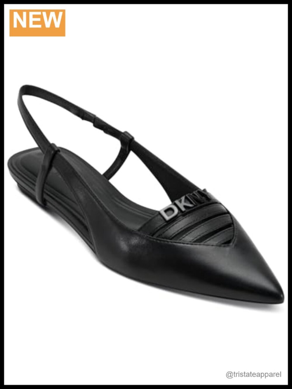 Mikado Pointed Toe Slingback Ballet Flat Cushioned Insole